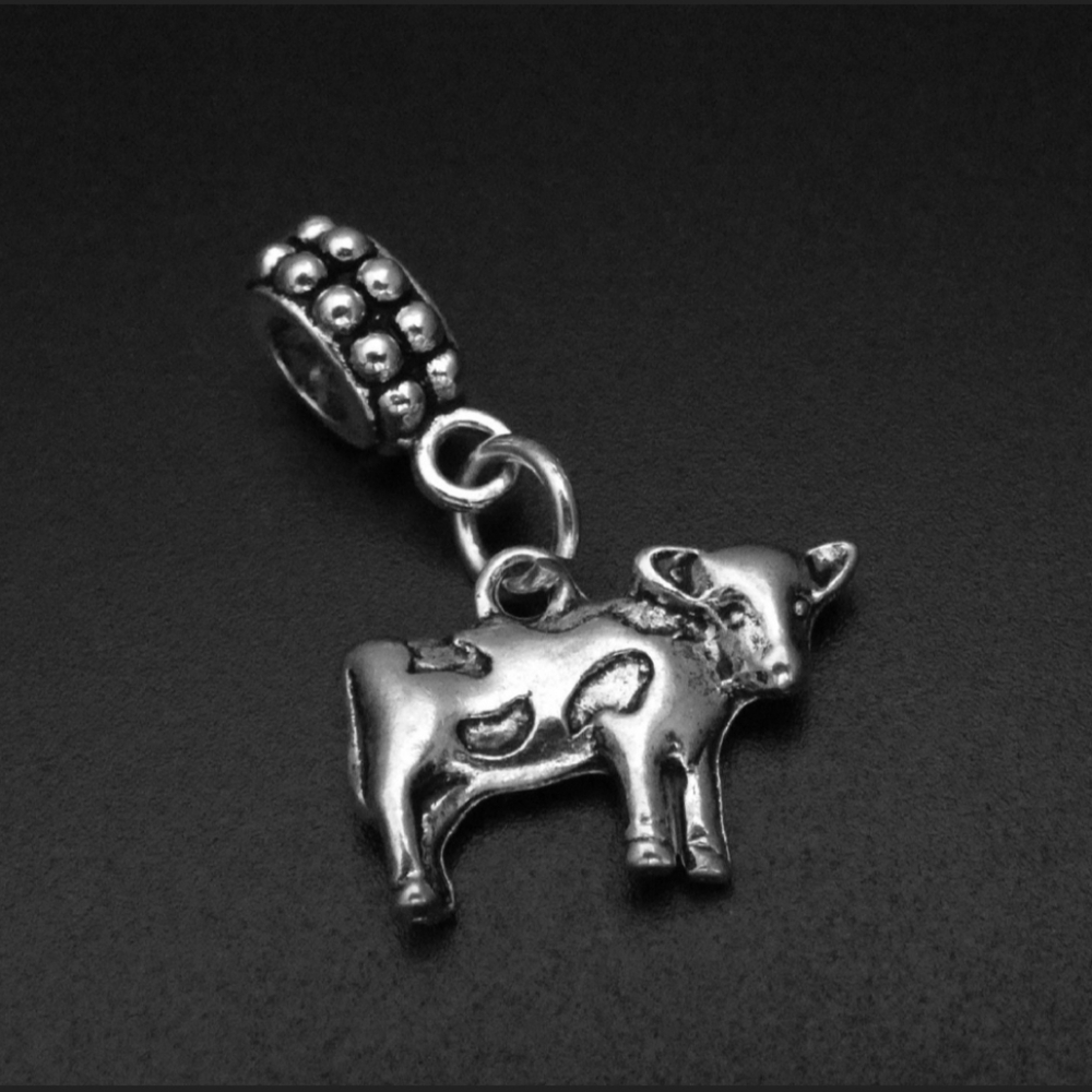 Cow charms bracelet charms beads fits pandora European bracelets
